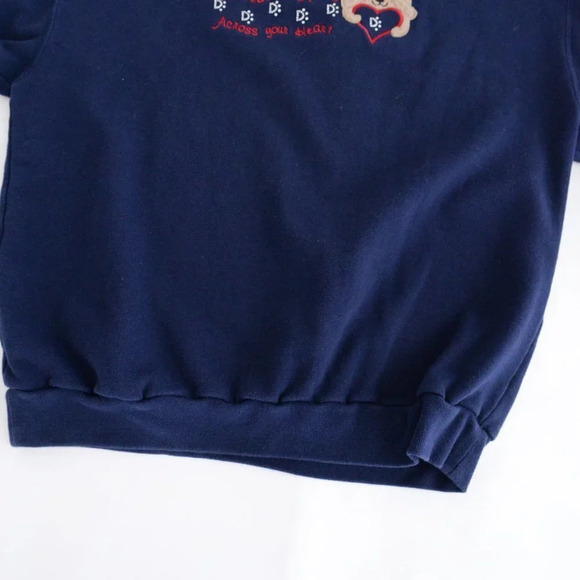 Vintage M&C Sportswear Navy Dogs Leave Paw Prints Crewneck Sweater L - Picture 6 of 11